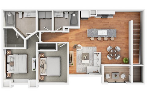 Floor Plan 2b2 at The Cantera by Picerne, Nevada